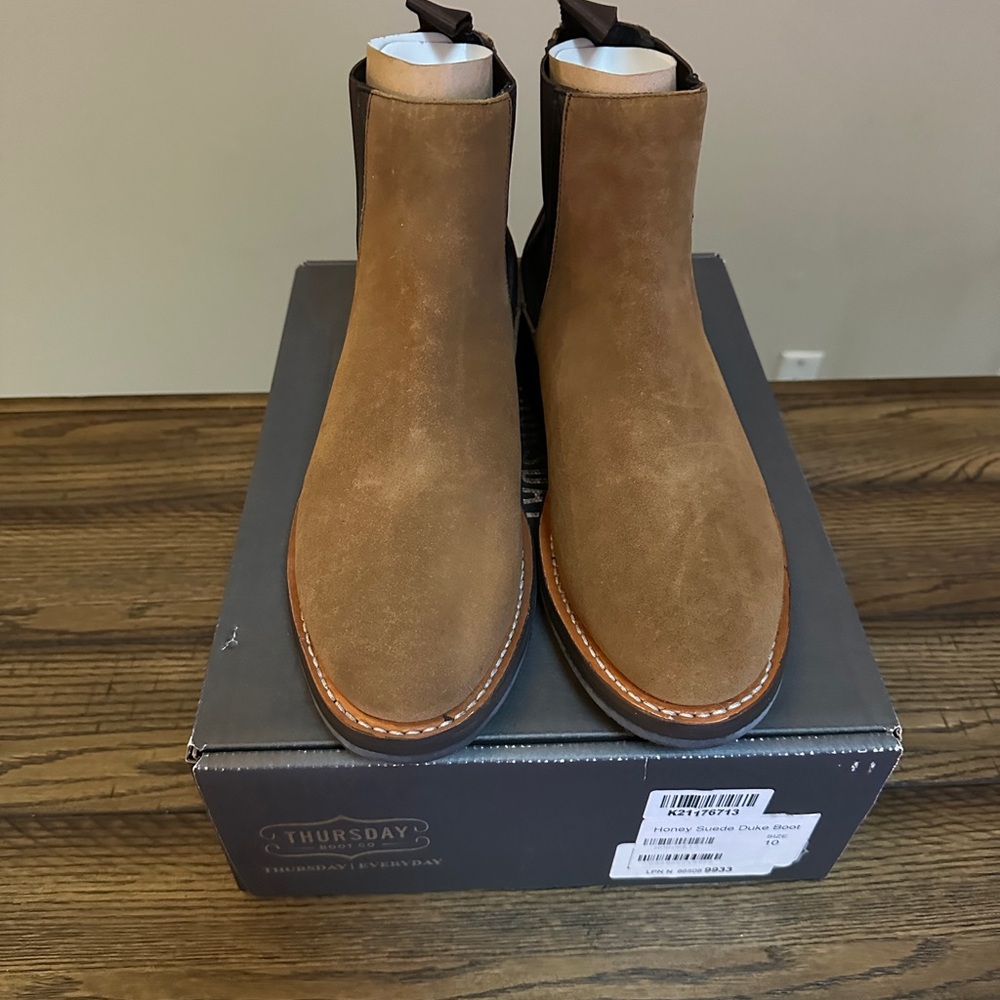 Thursday Boot Company Duke Chelsea Boots Honey Suede 10